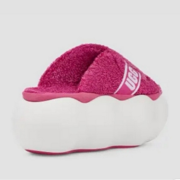 UGG Sugarcloud Slides in “ Dragon Fruit “ Fuchsia Pink Woman’s 10 | New No Box - Picture 8 of 16